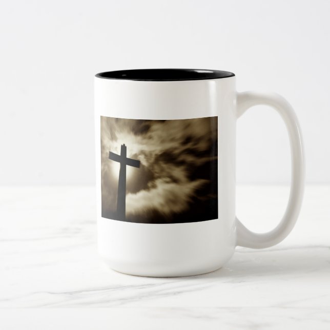 Tasse 2 Couleurs Le 3h16 de John avec la croix deux modifient la (Droit)