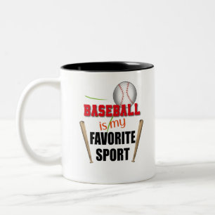 Tasse 2 Couleurs Le baseball est mon sport favori