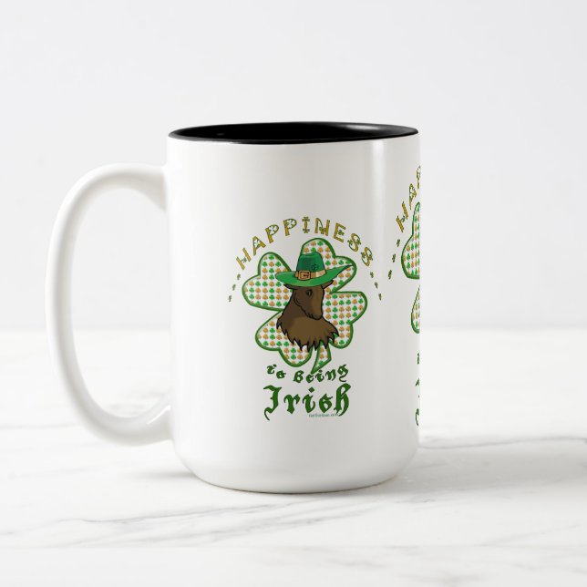 Tasse 2 Couleurs Le bonheur est irlandais (Gauche)