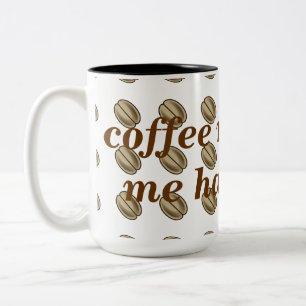 Tasse 2 Couleurs Le café me rend heureux sur tout l'impression