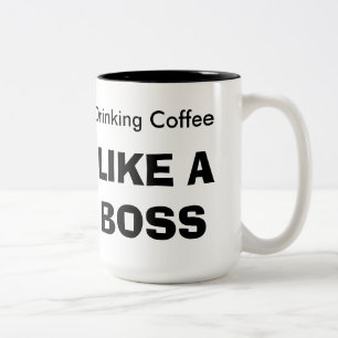 Tasse 2 Couleurs Le café potable AIMENT un PATRON