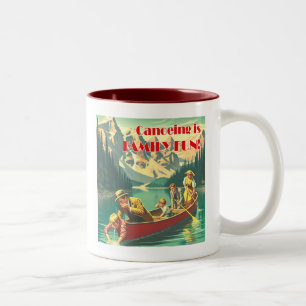 Tasse 2 Couleurs Le Canoë Est Un Plaisir Familial