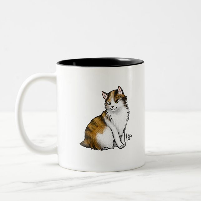 Tasse 2 Couleurs Le Cat Calico sans queue (Gauche)