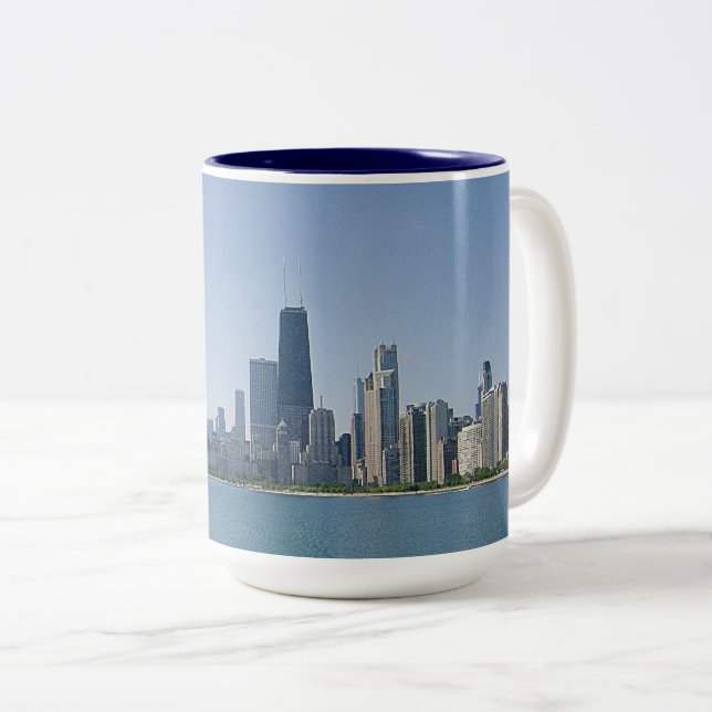 Tasse 2 Couleurs Le Chicago Skyline (Devant droit)