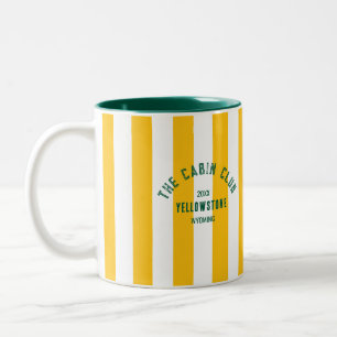 Tasse 2 Couleurs Le Club Cabine Custom Crest Yellow Park Stripe