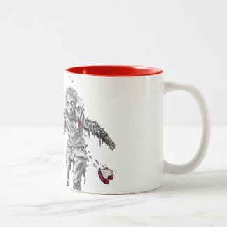 Tasse 2 Couleurs Le coeur brisé de zombi avec la fleur