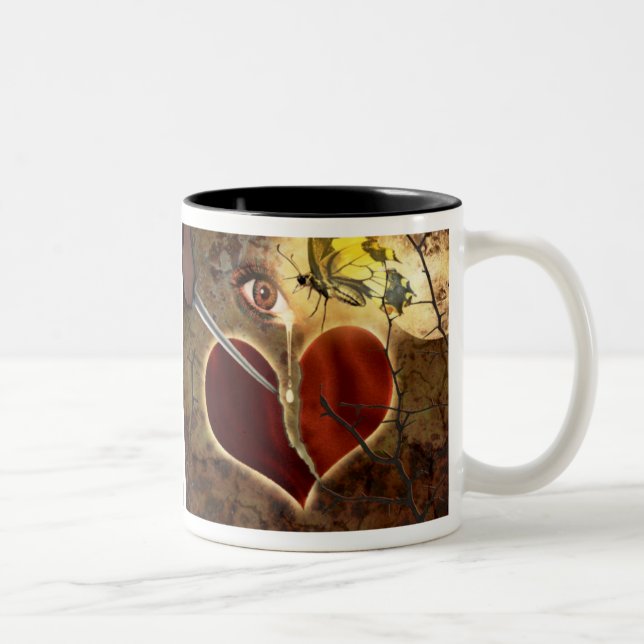 Tasse 2 Couleurs Le coeur brisé pour vous libérer attaquent (Droit)