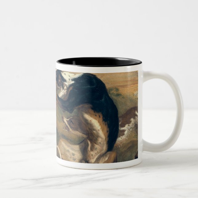 Tasse 2 Couleurs Le combat de chien, 1678 (Droit)