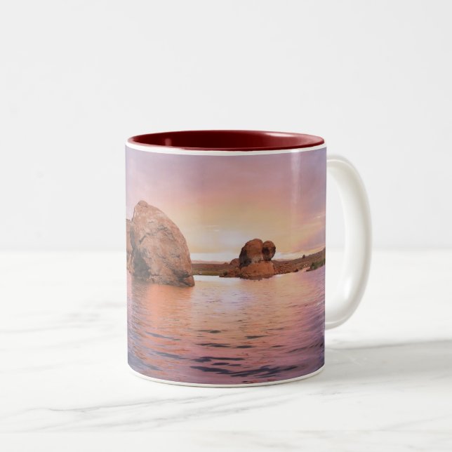 Tasse 2 Couleurs Le coucher de soleil du lac Powell (Devant droit)
