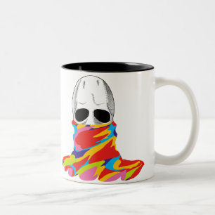 Tasse 2 Couleurs Le crâne : Camouflage d'arc-en-ciel
