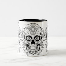 Le crâne de sucre Dios de los Muertos Halloween