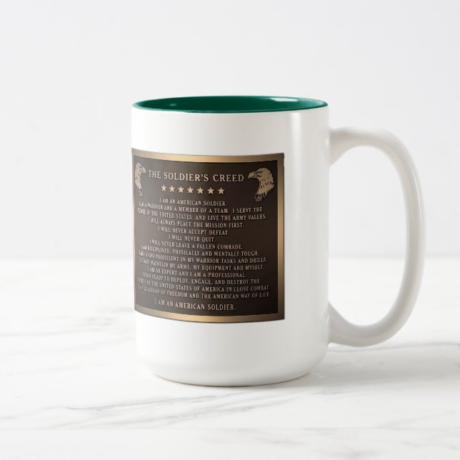 Tasse 2 Couleurs Le credo du soldat (Droit)