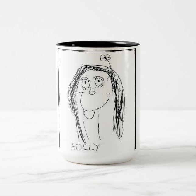 Tasse 2 Couleurs Le Drawing de Your Child (Centre)