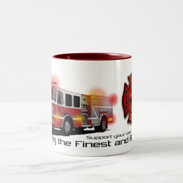 Tasse 2 Couleurs Le feu de soutien (Centre)