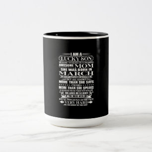 Tasse 2 Couleurs Le Fils Lucky Élevé Par Un Excellent Cadeau De Mam
