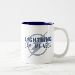 Tasse 2 Couleurs Le Flash "La foudre m'a donné des abs ?"