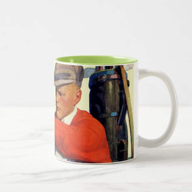 Tasse 2 Couleurs Le golfeur a continué l'attente (Droit)