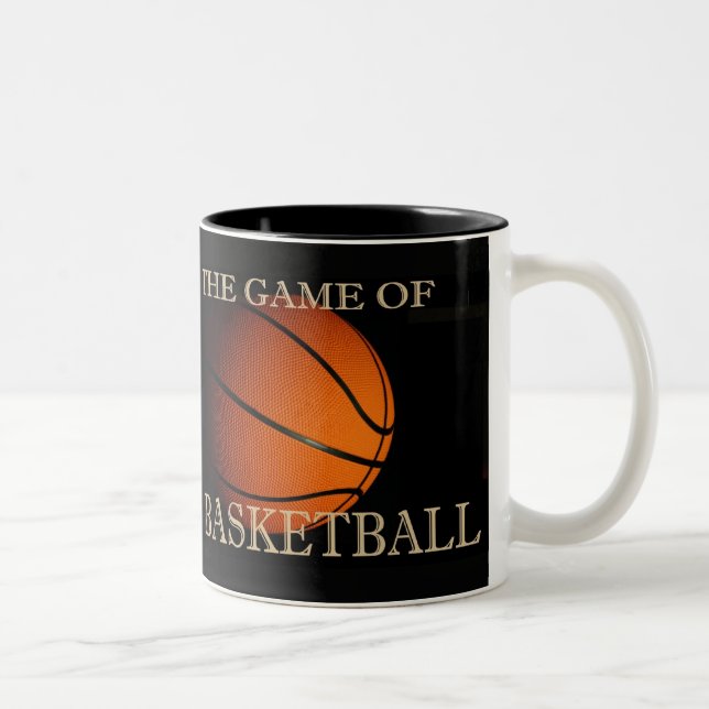 Tasse 2 Couleurs Le jeu du basket-ball (Droit)