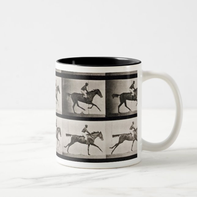 Tasse 2 Couleurs Le jockey sur un cheval galopant, plaquent 627 du (Droit)
