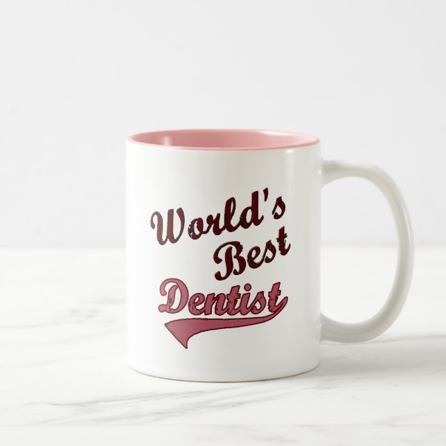 Tasse 2 Couleurs Le meilleur dentiste du monde (Droit)