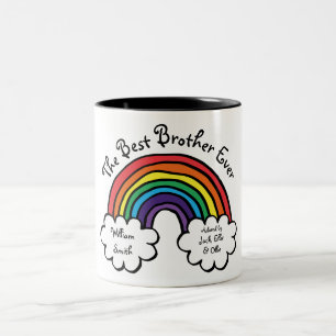 Tasse 2 Couleurs Le Meilleur Frère du Monde Arc-en-ciel