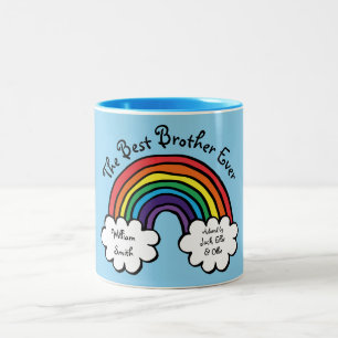 Tasse 2 Couleurs Le Meilleur Frère Jamais Bleu Arc-en-ciel