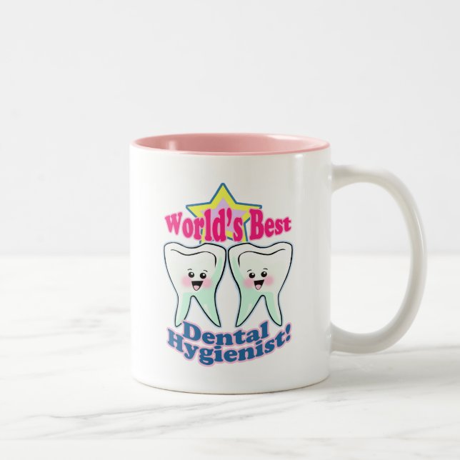 Tasse 2 Couleurs Le meilleur hygiéniste dentaire des mondes (Droit)