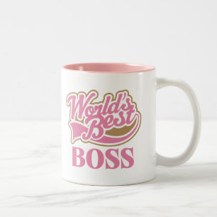 Tasse 2 Couleurs Le meilleur patron des mondes roses mignons