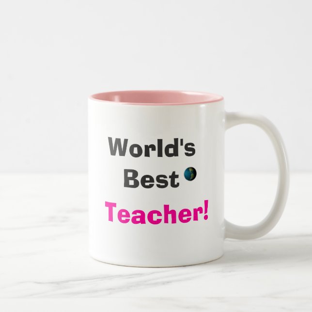 Tasse 2 Couleurs Le meilleur professeur du monde (Droit)