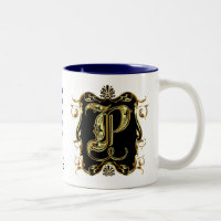 Le monogramme P un d'une vue de sorte note svp
