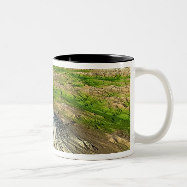 Tasse 2 Couleurs Le mont Saint-Helens (Droit)