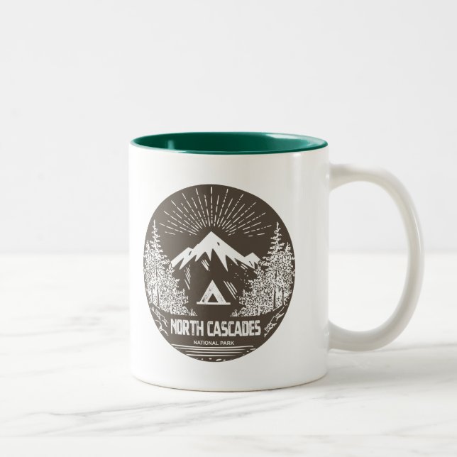 Tasse 2 Couleurs Le nord cascade le parc national (Droit)