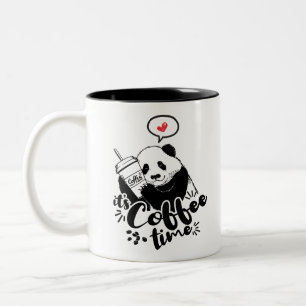 Tasse 2 Couleurs Le panda aime le café