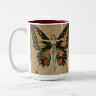 Tasse 2 Couleurs Le papillon - Papillon fille 