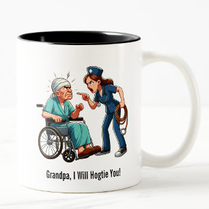 Tasse 2 Couleurs Le Patient Âgé Obtient Une Thérapie À La Vie
