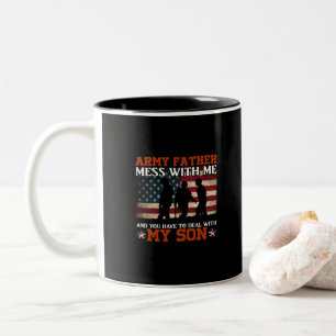 Tasse 2 Couleurs Le Père De L'Armée Mess Avec Moi-Papa-Père-Militai