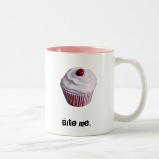 Tasse 2 Couleurs le petit gâteau, me mordent