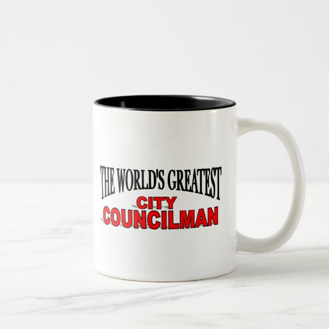 Tasse 2 Couleurs Le plus grand conseiller municipal du monde (Droit)