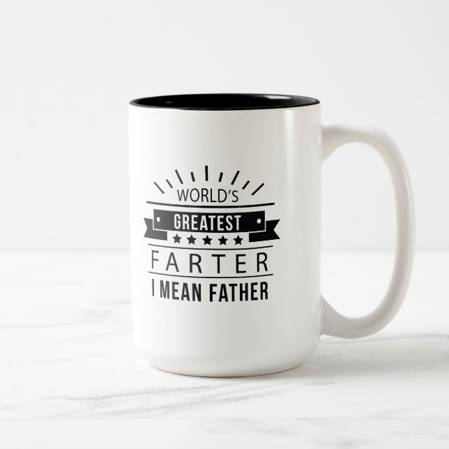 Tasse 2 Couleurs Le plus grand Farter du monde (Droit)