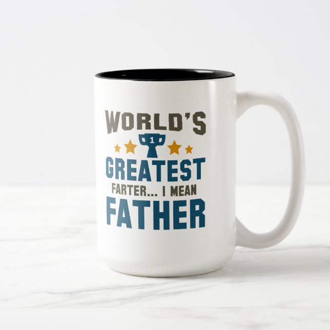 Tasse 2 Couleurs Le plus grand Farter du monde (Droit)