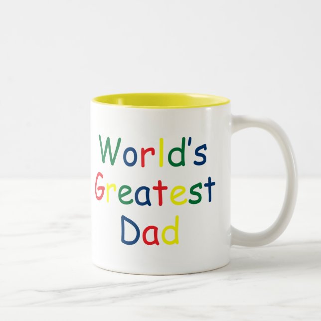 Tasse 2 Couleurs Le plus grand papa des mondes (Droit)