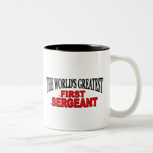 Tasse 2 Couleurs Le plus grand premier sergent du monde (Droit)