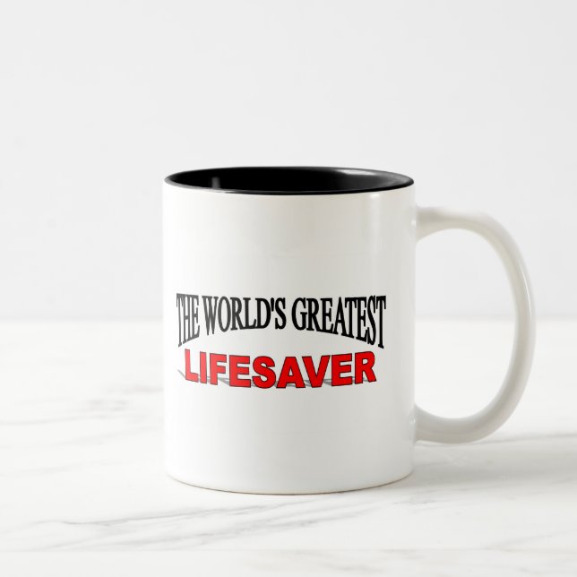 Tasse 2 Couleurs Le plus grand sauveteur du monde (Droit)