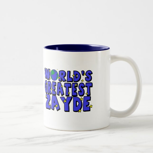 Tasse 2 Couleurs Le plus grand Zayde du monde (Droit)