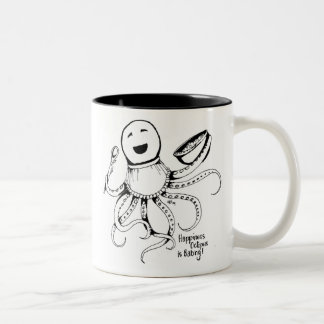 Tasse 2 Couleurs Le poulpe de bonheur fait cuire au four