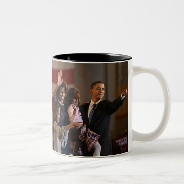 Tasse 2 Couleurs Le Président Obama First Family Keepsake (Droit)