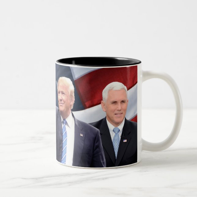 Tasse 2 Couleurs Le Président Trump et penny de VP (Droit)