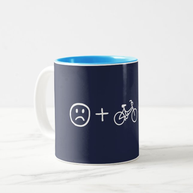 Tasse 2 Couleurs Le recyclage vous rend heureux (Devant gauche)