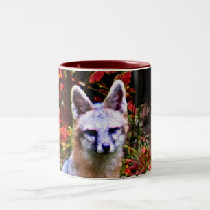 TASSE 2 COULEURS LE RENARD GRIS EN AUTOMNE