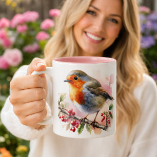 Tasse 2 Couleurs Le repos du petit oiseau chanteur